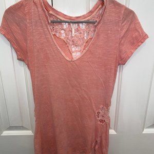 Free people light pink tshirt